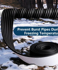 Weather Resistant Water Pipe Insulation Tape 16.4 Ft Long By 3.2 In Wide Foam Wrap With Self Adhesive Backing on snowy pipe