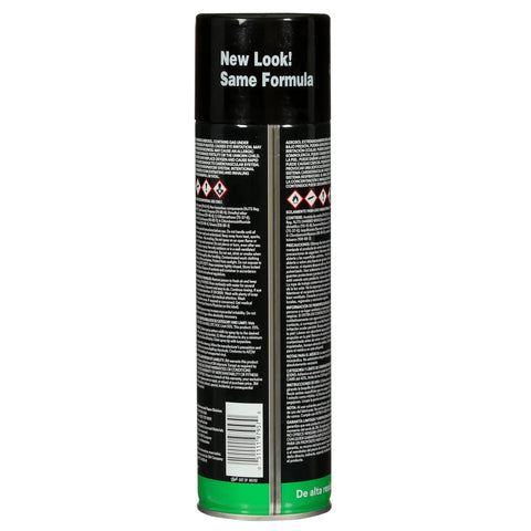 High Strength Spray Adhesive Glue Clear Fast Dry Formula 19 Oz Aerosol Can back view showing safety and usage instructions.