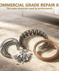 Complete Couch Upholstery Spring Repair Kit With 8 Tough 25 Inch Sofa Springs And 50 Foot Stay Wire To Stop Saggy Sofas Dead Cold And Get Your Favorite Furniture Back In The Saddle, showing repair kit components.
