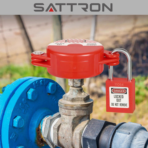 Two Set Gate Valve Lockout Kit With Safety Padlocks For 1 To 2.5 Inch Valve Handles No Tools Needed Easy Install on outdoor spigot