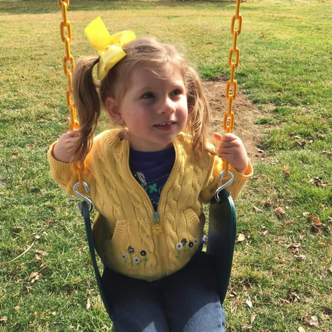 Child on 2 Pack Heavy Duty Kids Swing Seat Set With 66 Inch Chain Plastic Coated For Outdoor Playground Replacement Includes Safety Snap Hooks And EVA Seats That Supports Up To 250 Lbs Backyard Ready