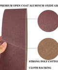 Beast Heavy Duty 4x36 Sanding Belts Set 15 Belts For Belt Sanders Aluminum Oxide Paper showing texture and cloth backing