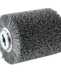Nylon Brush Wheel 240 Grit Fine for Wheel Sander Model 9741, gray bristles, side view, for rust removal and surface prep