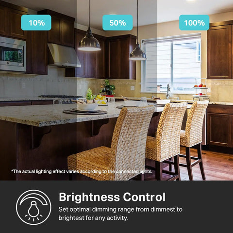 Kitchen lighting showcasing Smart Dimmer Switch For Single Pole Lights With Neutral Wire Required 2.4GHz WiFi Plays Nice With Alexa