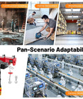 110 Volt Electric Hoist 220lbs Capacity With Remote Control And Wired Operation showcased in various applications like construction and factory use.