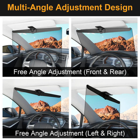 Polarized Sun Visor Extender For Cars With UV400 Blocker And Adjustable Clip On Design Universal Car Visor Extension
