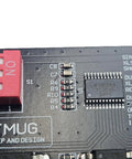 Close-up of 8 Channel I2C Relay Board with USB C Dual Power 3V3 And 5V SPDT 10A circuit components and XL9535 GPIO chip visible