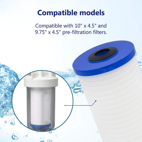 10 Inch 4.5 Inch Whole House Water Filter Replacement No Fuss Easy Install For 3M Aqua-Pure AP810 AP811 AP801 AP801-C AP801T P801B