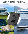 Five Pin 12V Waterproof Rocker Switch Panel One Gang With On Off Toggle For Boats RVs ATVs Trailers Marine Lights And Pumps Plug And Play Heavy Duty Automotive Replacement Switches for RV, boat, and camping use