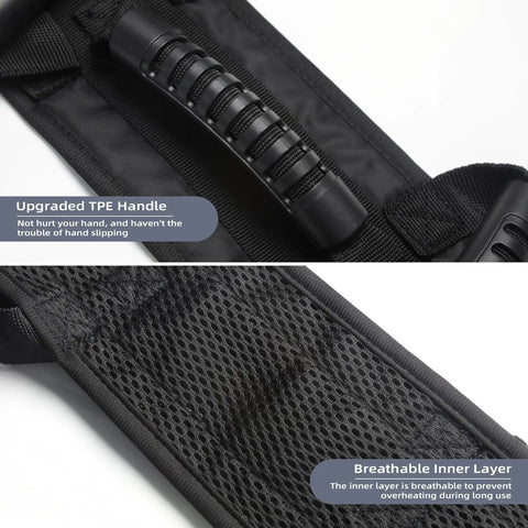 Gait Belt With Easy Grab Handles For No Fuss Transfers And Smooth Mobility Support, breathable inner layer, upgraded TPE handle