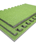 Interlocking golf mat for Portable Golf Sim Studio With Launch Monitor Real Time Swing Data Ball Speed Spin And Launch Angle.