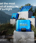 MPPT Solar Charge Controller 100V 50A For 12 And 24 Volt Systems High Efficiency Battery Charger in outdoor solar setup.