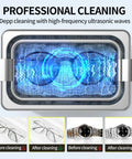 Clean As A Whistle And Built Different For Gritty Grime 40 Khz Ultrasonic Cleaner with digital timer and ultrasonic waves.