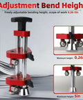 Sheet Metal Roller Pro Grade 1-Station Bender for Iron Aluminum Copper Stainless Steel with 0-100 Degree Bend Range, adjustable height