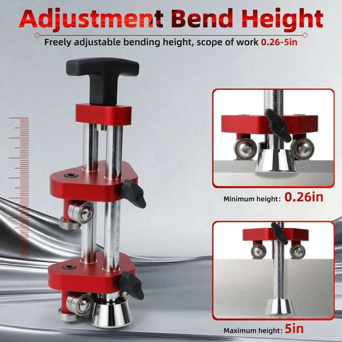 Sheet Metal Roller Pro Grade 1-Station Bender for Iron Aluminum Copper Stainless Steel with 0-100 Degree Bend Range, adjustable height