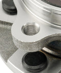 Close-up view of Exact Replacement Front Wheel Bearing Hub Assembly 513258, 5-lug fit for Toyota RAV4, Scion tC, and Mirai.