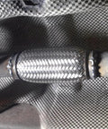 Heavy Duty Stainless Steel Exhaust Flex Pipe For Cars And Trucks Universal Flexible Muffler Tube Automotive Replacement 2.25x6 Inch