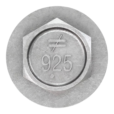 Close-up of Strong-Drive SD Connector Screws No 9 Two And A Half Inch Stainless Steel With One Quarter Inch Hex Head Galvanized Coating