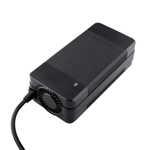 54.6V 3A Charger For 48V Li-Ion Battery Packs 7.5Ah To 25Ah, 5.5x2.5mm DC Output, Worldwide 100-240VAC Input, Auto Shutoff On Full, Red Charging Light, Green Full Light, Go-To Replacement Charger For E-Bikes Scooters