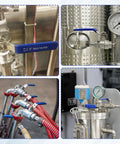4 Pack Full Port Ball Valve One Half Inch NPT Male To Female 304 Stainless Steel Heavy Duty Shut Off Valve with Locking Device installed