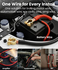 0 Gauge Car Audio Wiring Kit 3-In-1 With 1/0 AWG CCA Power And Ground Cable, 25 Ft Each In Black And Red, Includes 10 Lugs And 20 Heat Shrink For Amp Install, Heavy Duty Ground And Power Cable For Your Rig