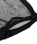 Close-up of Double Layer Car Ceiling Cargo Net For SUV Truck Van, Roof Storage Organizer with zipper detail and mesh design.