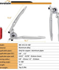 2 In 1 Manual Tubing Bender For Copper And Aluminum OD 3/8 And 1/2 Inch 180 Degree Bends with size comparison to soda can.