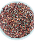 Bowl with 3 lb lava rock mix of red and black pebbles for indoor plants, bonsai, succulents, cacti, great drainage, vase fillers.