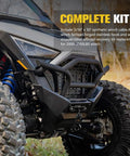 3/16 Inch 50 Foot Synthetic Winch Rope Kit With 8200 Lbs Capacity on ATV bumper with fairlead and hook