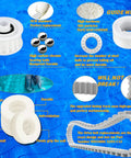 DIY Friendly Replacement Parts Kit For Dolphin Maytronics Nautilus Pool Robots M400 M500 DX3 DX4 DX5 DX5S DX6 parts layout