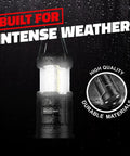 Portable LED Camping Lantern With Battery Power, Magnetic Base And Foldable Hook For Emergency Prep, Campsites, Power Outages Or Hurricanes, Includes Batteries In Black For Weekend Warriors in rain