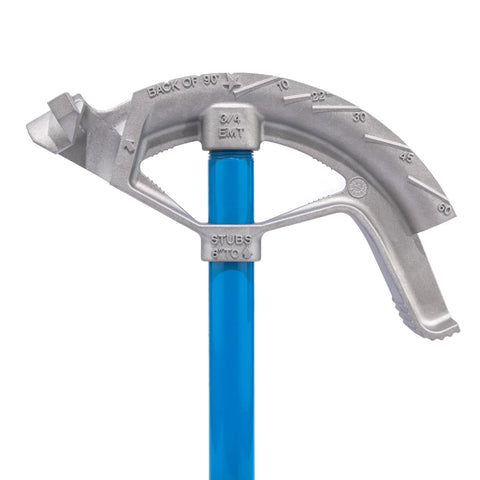 Heavy Duty 3/4 Inch Emt Electrical Conduit Bender By Ideal, heat treated head with raised markings, aluminum handle for accurate bending.