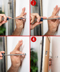 Installation steps for Self-Drilling Drywall Anchors Kit With Screws And Wall Plugs, Zinc Alloy, heavy-duty wall mounting.