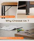 Installation guide and tools for Dope 63 Inch L Shaped Desk With Built In Power Outlets And USB C Port for home office corner setup