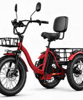 All Terrain Fat Tire Electric Tricycle For Adults With 750W Motor And Removable 48V 15.6Ah Battery, front view