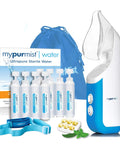 Premium Value Pack Handheld Ultrapure Instant Steam Inhaler for Sinus Relief and Respiratory Comfort with accessories visible