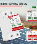 Solar Panel Disconnect Switch 2 Pole DC Circuit Breaker 63A Beefy Isolator For PV System with indicator windows