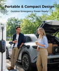 Smooth Setup And Slick Performance Level 1 And Level 2 EV Charger With J1772 Connector, 16 Ft cord, portable outdoor charging.