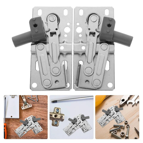Soft Close Hidden Cabinet Hinges Two Pack With 45 Degree Tip Out Self Closing Spring Hardware In Silver displayed