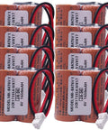 8 Pack 6V 1650mAh Lithium Backup Battery For MR J4 Servo CNC PLC With memory backup power and wires visible