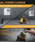 Charging setup for 3 X 360 Degree Laser Level With Tripod Do It All Rechargeable 82 Ft Cross Line Green Laser Self Leveling