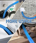 All In One Dryer Vent Cleaner Kit With Vacuum Hose, Brush And Gloves Universal Fit demonstrated cleaning various vents