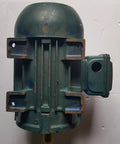 Top view of 2HP 460V 3-Phase AC Electric Motor, 1165 RPM, 184T Frame, W21 Design, Model 00212EP3E184T, green housing