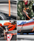 Securing cargo with Beefed Up 20 Ft Ratchet Tie Down Straps 6 Pack 1700 Lb Break Strength With Safety Lock S Hooks And Soft Loops