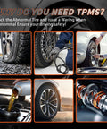Straight Swap TPMS Tire Pressure Sensor Pack Of 4 Gm Cars And Trucks 315Mhz Preprogrammed No Fuss Reset showing tire maintenance and monitoring.
