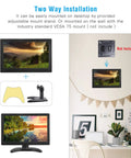 12 Inch HDMI Portable Monitor With 1366x768 Display Built In Speaker Plug And Play VGA HDMI AV Ports for wall and desk mounting