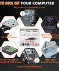 Heavy Duty 167 Piece Computer Screw Kit With M.2 NVMe SSD Hardware showing various screws and standoffs for PC building and repair.