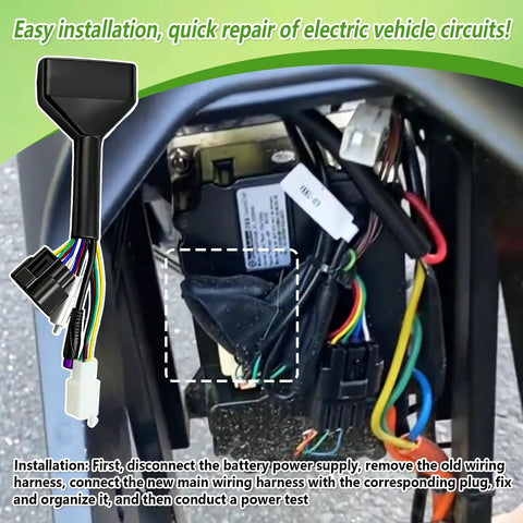 Ebike Controller Main Line Wire Harness Assembly For Tuttio Soleil01 Ebike M Button Display Compatible Electric Bicycle Controller Cable Replacement For A No Fuss Steady Signal And Easy Install