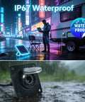 Aluminum Wall Pass Through Kit For RV And Boat Waterproof 12V 5A 60W DC Female Socket Connector in rainy city scene