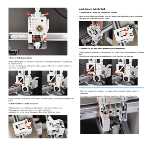 Installation guide of A1 Mini Extruder Replacement Toolhead with Hardened Steel Dual Gear, Filament Cutter and Motor for Bamboo Lab A1 Series.